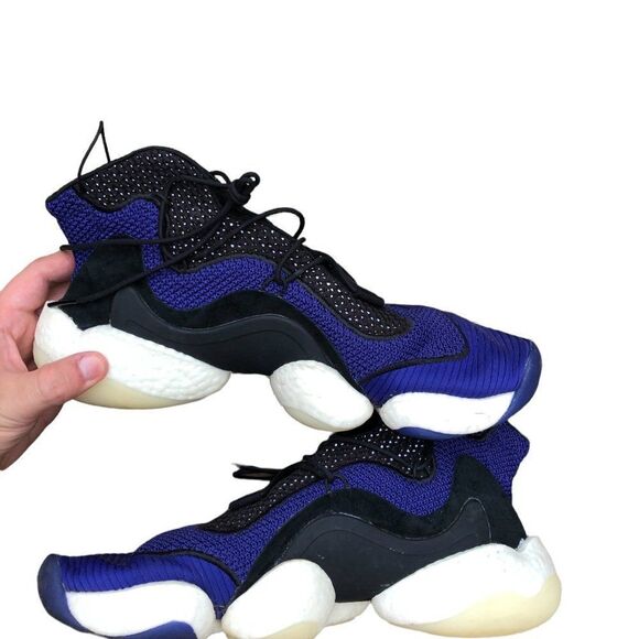 Rare 2018 Adidas Crazy BYW Real Purple Core Black Size 11.5 - Picture 15 of 16